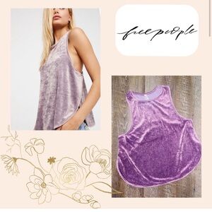 Intimately free people blue velour tank